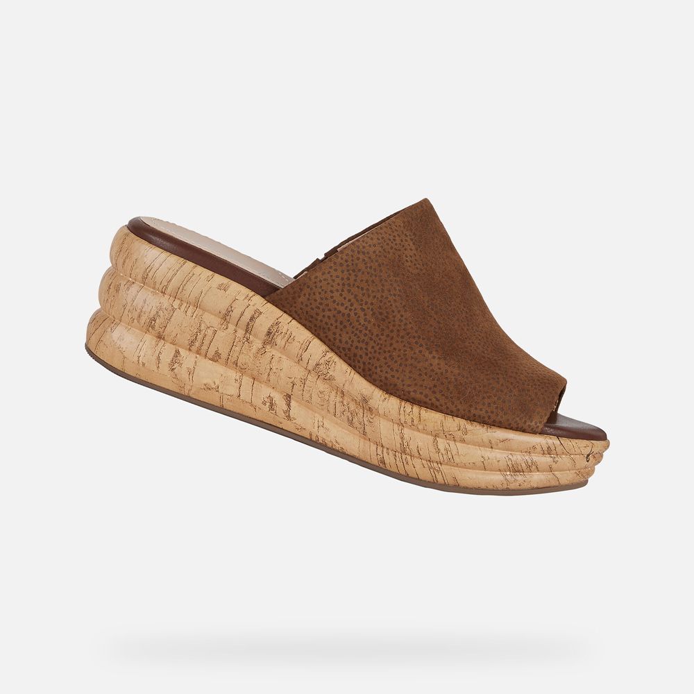 Geox Bayan Sandalet Kahverengi - Primula - VDS-850462